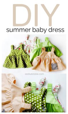 the instructions for how to make a diy summer baby dress