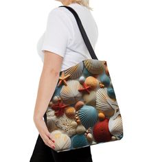 "This practical, high-quality tote bag is available in three sizes. All-over print provides comfort with style at the beach or out in town. Made from reliable materials, lasting for seasons. .: 100% Polyester .: Boxed corners .: Black inner stitching, transparent thread on hems. .: Black cotton handles .: With non-woven laminate inside .: NB! Size tolerance 0.75\" (1.9 cm))" Multicolor Beach Bag For Beach Season Gift, Multicolor Beach Bag As Beach Season Gift, Large Capacity Rectangular Beach Bag For Gift, Large Capacity Rectangular Beach Bag Gift, Rectangular Large Capacity Beach Bag Gift, White Large Capacity Beach Bag As Gift, Large Capacity White Beach Bag As Gift, Casual Beach Bag For Beach Season Gift, Casual Beach Bag For Gift