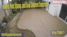 an image of a concrete patio being poured in front of a house with the words how to