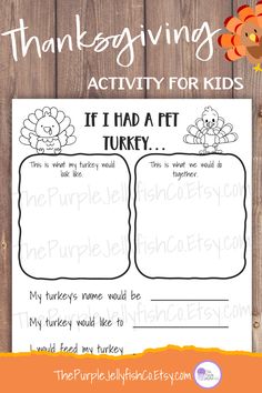 a thanksgiving activity for kids with turkeys on it