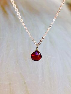 Looks like a blood drop, faceted teardrop shaped, dainty minimalist natural garnet, wire wrapped pendant necklace, solid sterling silver 16 inches long chain. Sterling silver chain is 1 mm in width. Pendant: natural deep dark red garnet, size approximately 10 mm (stone by itself: 6 mm). Bloodstone Necklace, Blood Drop, Chrysoprase Ring, Lapis Lazuli Pendant, Garnet Pendant, Wrapped Pendant, Red Garnet, Long Chain, Wire Wrapped Pendant