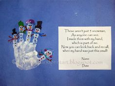 a hand with snowmen on it is next to a note that says, there aren't just 3 snowmen