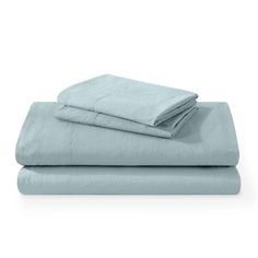 two sheets and one pillow on top of each other