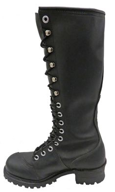 Men’s Knee High Boots, Black Gothic Snip Toe Boots, Black Alternative Knee-high Boots With Round Toe, Alternative Style Black Knee-high Boots With Round Toe, Fitted Black Gothic Moto Boots, Black Fitted Knee-high Combat Boots, Fitted Black Knee-high Combat Boots, Fitted Knee-high Black Combat Boots, Alternative Style Black Knee-high Boots