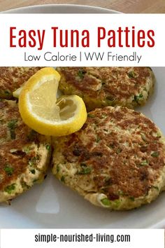 easy tuna patties low calorie / ww friendly - simple nourished living