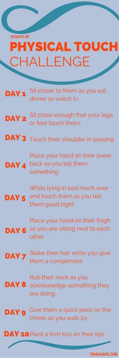 10 Day Physical Touch Challenge | True Agape Newlywed Blog Physical Touch Love Language, Wedding Day Quotes, Couple Funny, Touch Love, Writing Strategies, Relationship Challenge, Physical Touch