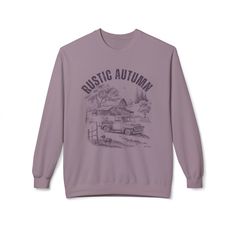 Celebrate the cozy charm of the season with the Eddy and Rita Women's Midweight Sweatshirt featuring the phrase "Rustic Autumn." This warm and stylish pullover captures the essence of fall with its rustic design and comfortable fit. Perfect for layering on cool autumn days, it’s ideal for everything from pumpkin picking to bonfire nights. Add a touch of autumnal warmth to your wardrobe with this seasonal must-have. Features Rustic Fall Graphic: "Rustic Autumn" with a charming seasonal design. Mi Fall Crew Neck Sweater With Comfortable Fit, Fall Comfortable Sweatshirt With Letter Print, Comfortable Fall Sweatshirt With Letter Print, Comfortable Fall Sweater With Letter Print, Comfortable Letter Print Sweatshirt For Fall, Comfortable Letter Print Sweater For Fall, Cool Autumn, Rustic Autumn, Fall Graphic