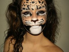 Leopard Makeup Tutorial, Leopard Makeup, Make Up Designs, Theatre Makeup, Leopard Face, Special Makeup, Special Fx Makeup