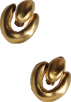 Modern Gold-tone Gold-plated Clip-on Earrings, Modern Yellow Gold Clip-on Earrings, Modern Gold-tone Clip-on Earrings For Formal Events, Modern Gold-tone Metal Clip-on Earrings, Modern Gold Clip-on Earrings In Brass, Modern Gold Brass Clip-on Earrings, Abstract Earrings, Earrings Gold, Clip On