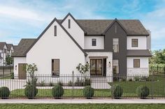 this is an artist's rendering of a two - story home in the community