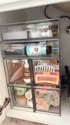 the drawers are organized and ready to be used as storage for crafting supplies or other items