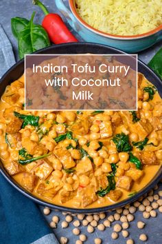 This Indian tofu curry with coconut milk is a super simple and delicious recipe made with crispy tofu bits in a medium-spiced Indian-style sauce. Indian Tofu, Vegan Cocotte, Cocotte Recipes, Indian Food Catering, Curry With Coconut Milk, Vegan Indian Recipes, Vegan Asian Recipes