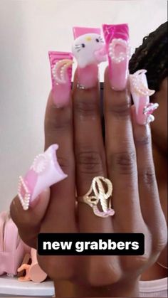 Duck Nails Acrylic, Nails Acrylic Pink, Nails Duck, Sweet 16 Nails, 16 Nails, Acrylic Pink, Diy Acrylic Nails