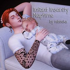 a woman holding a baby in her arms with the caption infant inantity naptime by rebolks