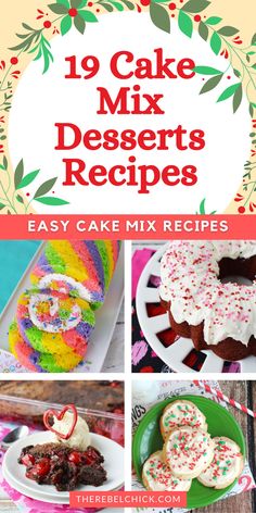 19 Cake Mix Desserts Recipes Dessert Recipes Easy Cake, 19 Cake, Baking Mix Recipes, Cake Mix Cupcakes, Romantic Desserts