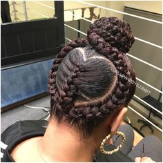 Goddess Braid Bun Updo, Crown Braid With Bun, Crown Braid Black, Individual Braids Hairstyles, Large Braided Bun, Braids 2022, Design Braids