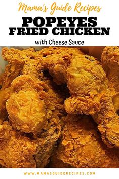 Popeyes Spicy Chicken Recipe, Popeyes Fried Chicken, Popeyes Chicken, Homemade Cheese Sauce, Pinoy Recipes, Spicy Chicken Recipes, Southern Fried Chicken