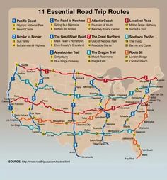 a map with the road names and directions for each state in one place on this map