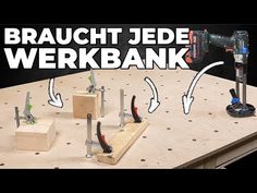 an image of a workbench with tools on it and the words, brauch jede werkbank