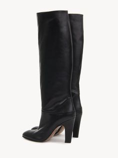 Chloé Eve Boot | Chloé US Winter High Heel Knee-high Boots With Padded Heel, Winter Knee-high High Heel Boots With Padded Heel, Classic Mid-calf Boots With Sculpted Heel For Fall, Classic Knee-high Heeled Boots For Fall, Classic Knee-high Winter Heeled Boots, Chic Wide Calf High Shaft Heeled Boots, Chic Heeled Boots With High Shaft And Medium Width, Classic Knee-high Boots With Sculpted Heel For Party, Tall Knee-high Heeled Boots For Evening