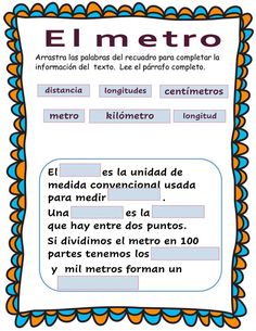 a spanish poster with the words el metro in different colors and font on it