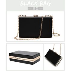 Women Acrylic Clear Clutch Transparent Crossbody Purse Candy See Through  Evening Bag Sport Events Stadium Approved Shoulder Bag - florybridal Black Rectangular Bag With Hasp Closure, Black Satchel Box Bag With Hasp Closure, Black Box Bag With Hasp Closure, Black Box Shoulder Bag With Hasp Closure, Black Rectangular Satchel With Hasp Closure, Chic Black Clutch With Large Capacity, Black Large Capacity Bag For Party, Large Capacity Black Shoulder Bag For Party, Black Large Capacity Clutch For Travel