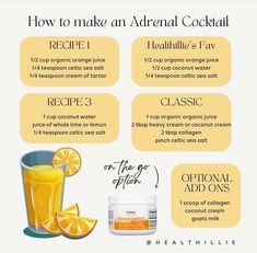 Adrenal Cocktail With Coconut Water, Orange Juice Adrenal Cocktail, Adrenal Cocktail Lemonade, Nighttime Adrenal Cocktail, Adrenal Cocktail Recipe No Orange Juice, Cortisol Detox Diet Drink, Adrenal Mock Tail, Adrenal Cocktail Recipe Benefits, Adrenal Cocktail Benefits