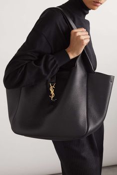 SAINT LAURENT Bea textured-leather tote | NET-A-PORTER Tote Bag Outfit, Saint Laurent Tote, Luxury Tote Bags, Big Bags, Saint Laurent Bag, Fashion Icon