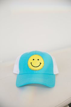 This hat is perfect for the beach, gym, a hike, or just to cover up a bad hair day. We won't judge! Style Ponytail, Beach Gym, Patch Hat, Bad Hair Day, Bad Hair, Hair Day, Smiley, Trucker Hat, Cover Up