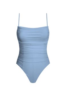 - Front shirred one piece swimsuit - Fully adjustable straps - Adjustable front opening position 1 Peace Swimsuit, Simple One Piece Swimsuit, One Piece Swimsuit Cute, Periwinkle Swimsuit, Blue Swimsuit Outfit, Cute Swimming Suits One Piece, Aesthetic One Piece Swimsuit, Cute Swim Suits, Blue Bathing Suits