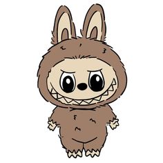 a cartoon bunny with big eyes and teeth