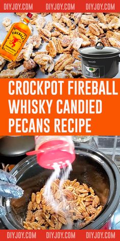 crockpot fireball whiskey candied pecans recipe