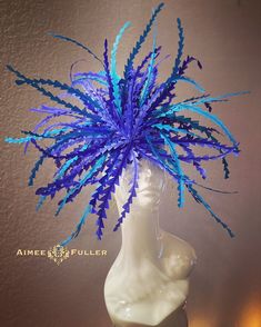 Aimee Fuller Kentucky Derby Fascinator  THIS LISTING is for the blue with turquoise. Various colors available seasonally; please inquire.    Handmade fascinator with a flourish of dazzling feathers. This piece is fun, elegant, dramatic, and beautiful from all angles, and will have all eyes on you on your special day.    Perfect for the bride, or for your next gala/special event. Easy-to-wear headband fascinator makes a statement and can be worn to a myriad of events: Royal Ascot, Easter, bridal, Fitted Blue Feathered Costume Hat, Fitted Blue Costume Hat With Feathers, Fitted Blue Headpieces With Feathers, Blue Feather Headpiece For Kentucky Derby, Blue Feathered Headpiece For Kentucky Derby, Blue Feathered Headpieces For Royal Ascot, Blue Feathered Hat For Royal Ascot, Blue Feathered Costume Hats For Royal Ascot, Kentucky Derby Fascinator