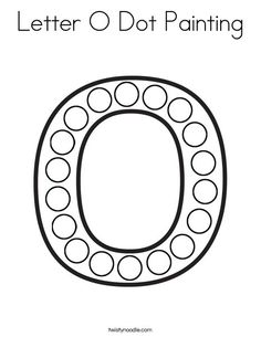 the letter o dot painting worksheet