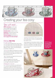 the instructions for making tea cups and saucers are shown in this page, which shows how