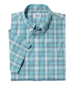 Customers love the high-quality craftsmanship of our wrinkle free button down shirt, which gives you all the comfort of cotton, with none of the wrinkles. Traditional Fit: Relaxed through the chest, sleeve and waist. 100% cotton poplin. Fine 80s two-ply fabric for longer wearability. Features wrinkle-free performance that won't wash out. Our innovative TrueCool fabric wicks moisture away from your skin and helps it dry quickly. Machine wash and dry. Buttoned collar. Front pocket. Imported. Check Dress Shirt, Check Dress, Sport Shirt, Men's Shirts, Wrinkle Free, Wicks, L L Bean, Dress Shirts, Sports Shirts