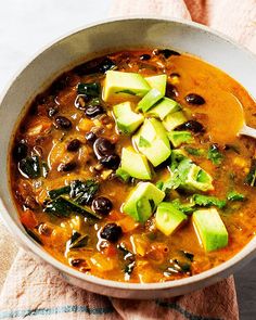 Spicy Black Bean Soup | Tried and True Recipes Bean Soup Mexican, Spicy Black Bean Soup, Black Bean Soup Recipe, Vegetarian Soup Recipes, Spicy Soup, Bean Soup Recipes, Black Bean Soup, Turkey Soup