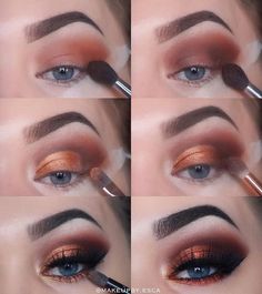 Smoky Eye Makeup Tutorial, Contour Makeup Tutorial, Makeup For Blue Eyes, How To Do Makeup, Eye Makeup Steps, Pinterest Makeup, Eye Makeup Brushes, Fall Makeup, Makeup Goals