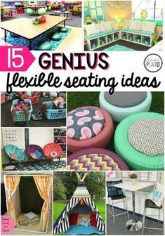 the top ten genius flexible seating ideas for your home or office, including tables and chairs