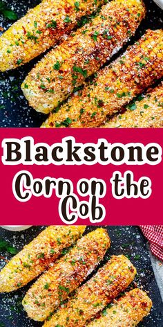 black stone corn on the cob with parsley