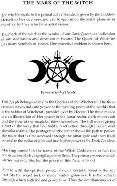 the mark of the witch is shown in black and white