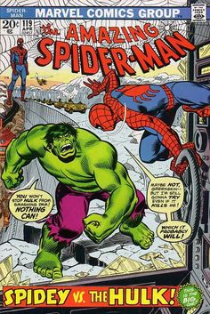 the cover to spider - man and the hulk comic book, which is being sold for $