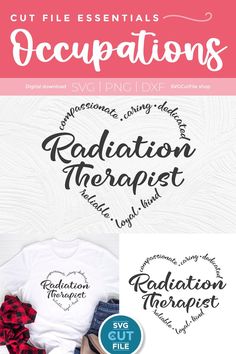 Radiation Therapist heart SVG - Create custom tshirts and tote bags, or other larger items, for your Radiation Therapist friends and coworkers! Click here - I have tons more occupation svgs! #svg #svgcutfile #radiationtherapist #radiation #therapist Svg Free Files For Cricut, Radiation Therapist, Dentist Assistant, Heart Doctor, Activity Director, Drama Teacher, Behavior Analyst, Xray Tech, Heart Words