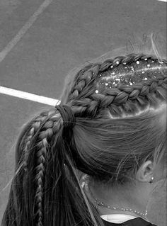 French Braid Ponytail, Pony Hairstyles, Run Club, Gymnastics Hair, Dutch Braid Hairstyles, Softball Hairstyles