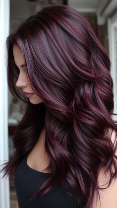 🌺 Extraordinary Dark Brown Burgundy Hair 51 Fall hair colors dark Inspiration 🌟💅 Brown Burgundy Hair, Dark Brown Burgundy Hair, Hair Colors For Dark Hair, Fall Hair Colors Dark, Hair Colors Dark, Dark Inspiration, Hair Change, Hair Dyes, Dyed Hair Inspiration