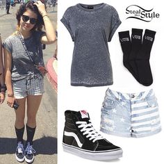 Warped Tour Outfit, Tay Jardine, Jenna Mcdougall, High Tops Outfit, Pastel Goth Outfits, Black And White Vans, Stitch Clothes, Warped Tour