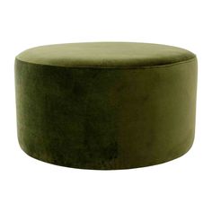 #colour_olive Round Ottomans, Storage Ottomans, Poufs & Ottomans, Velvet Ottoman, Interiors Online, Fabric Ottoman, Apartment Life, Round Ottoman, Botanical Beauty