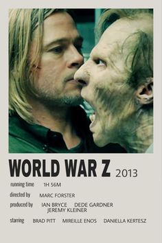 Zombie Movies Poster, Zombie Movie Poster, Mireille Enos, Korea Quotes, Zombie Movie, Mini Posters, Zombie Movies