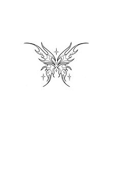 a small butterfly tattoo design on the back of a woman's shoulder and chest