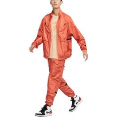 Men's Air Jordan Solid Color Big Pocket Breathable Woven Sports Pants/ - KICKS CREW Athleisure Outdoor Tracksuit With Pockets, Athleisure Tracksuit With Pockets For Outdoor, Tracksuit With Pockets For Jogging, Sportswear Tracksuit With Pockets For Jogging, Outdoor Sportswear Sweatpants With Cargo Pockets, Casual Outdoor Tracksuit With Pockets, Casual Tracksuit With Pockets For Outdoor, Cargo Pocket Pants For Streetwear, Sportswear Pants With Cargo Pockets For Streetwear